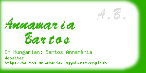 annamaria bartos business card